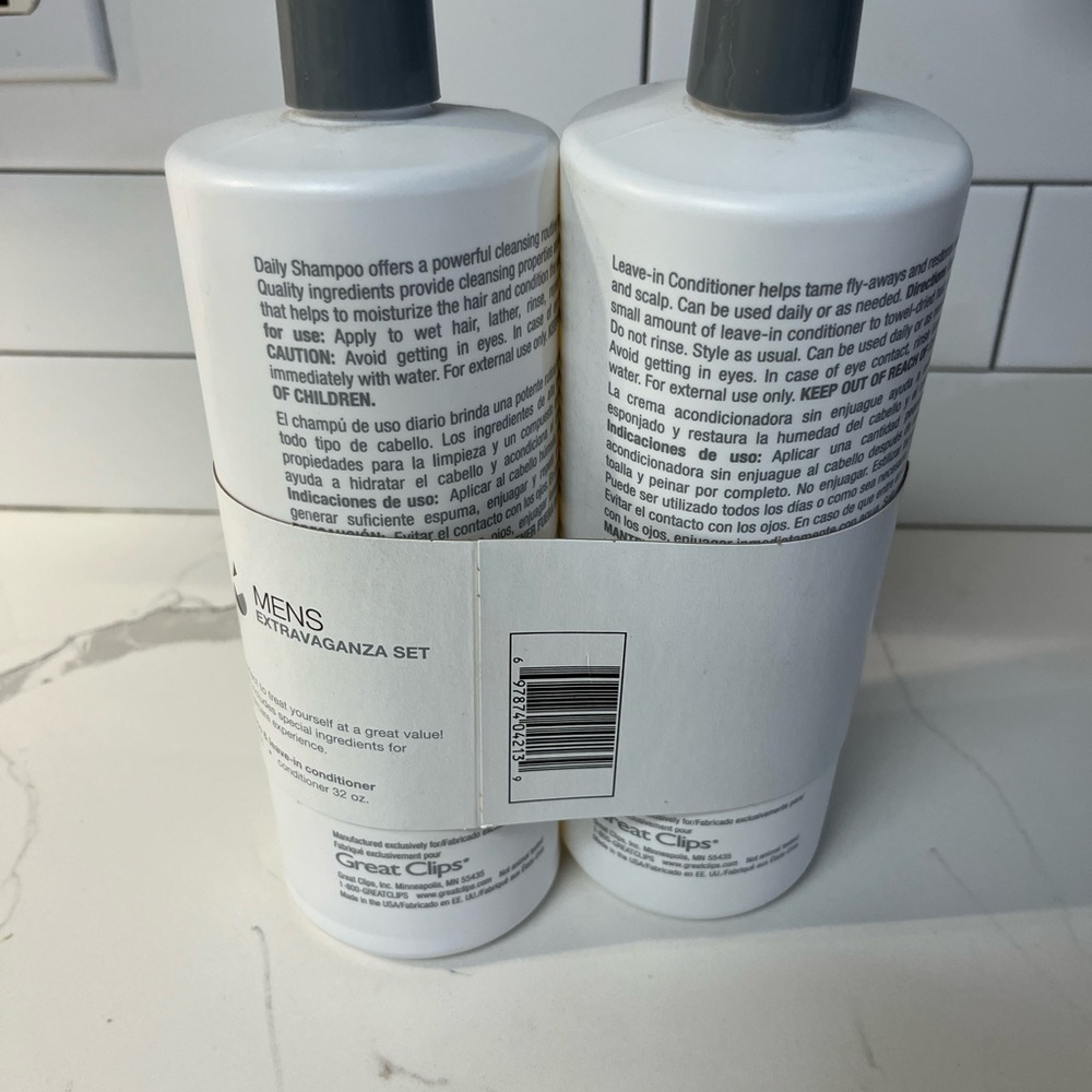 Great Clips Men Solutions Shampoo And Conditioner Set 32 fl oz New - Picture 2 of 4